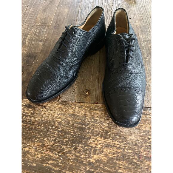 Zelli Made in Italy Leather Oxford Casual Dress Shoes Size 9 M JP - Picture 1 of 9